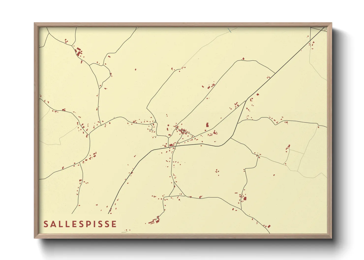 Une affiche de carte sur Sallespisse