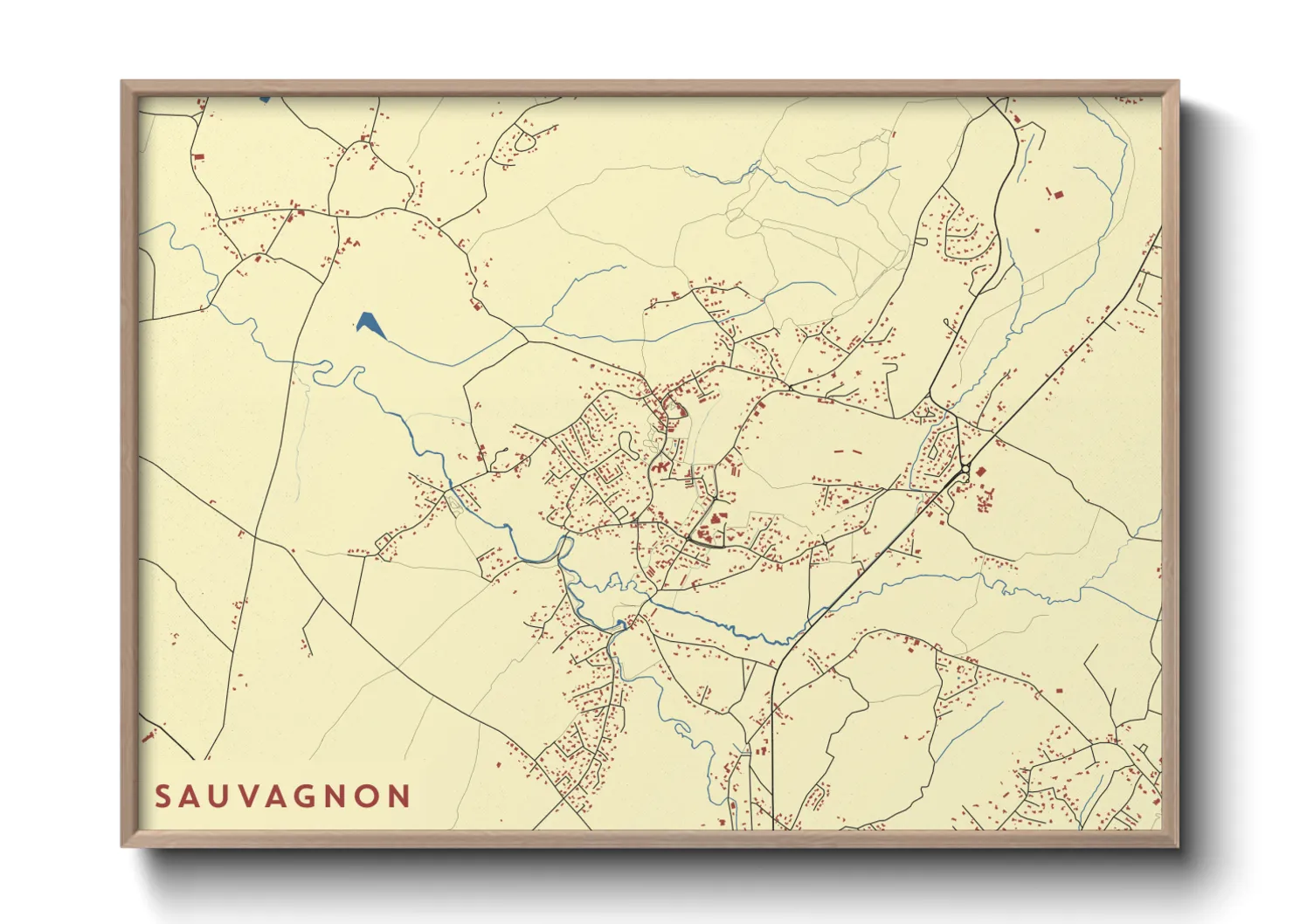 Une affiche de carte sur Sauvagnon
