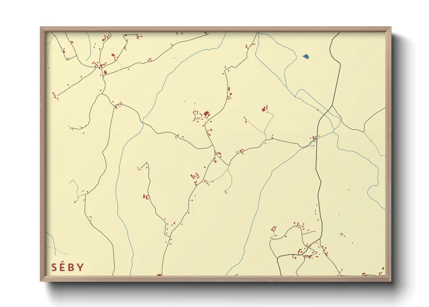 Une affiche de carte sur Séby