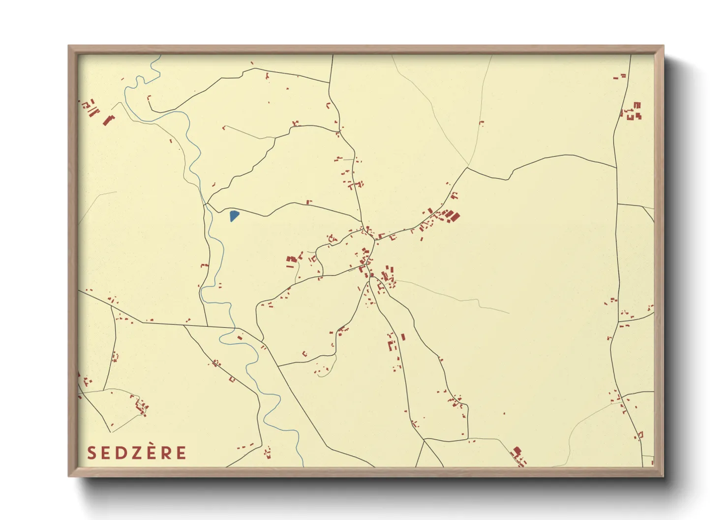 Une affiche de carte sur Sedzère