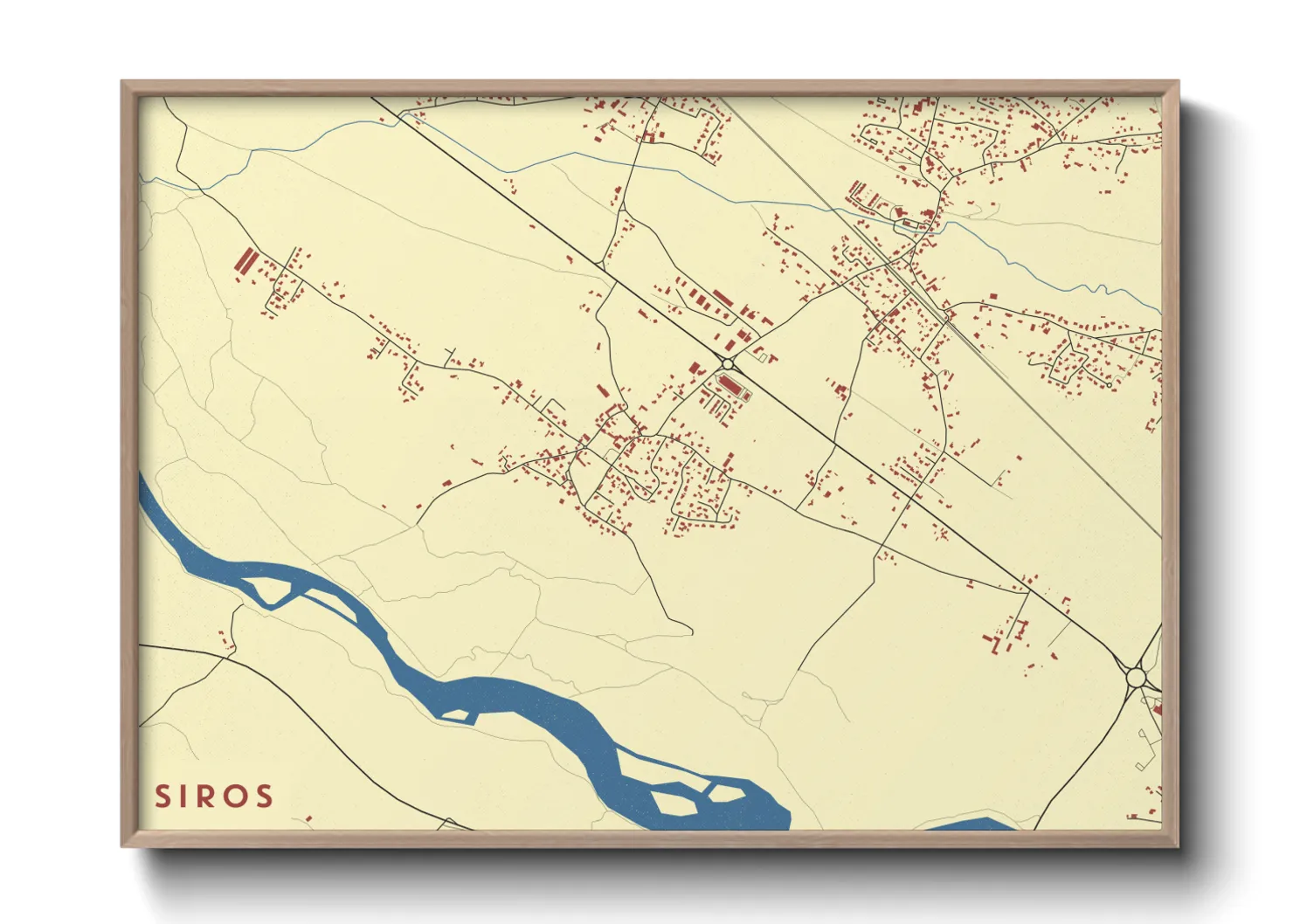 Une affiche de carte sur Siros