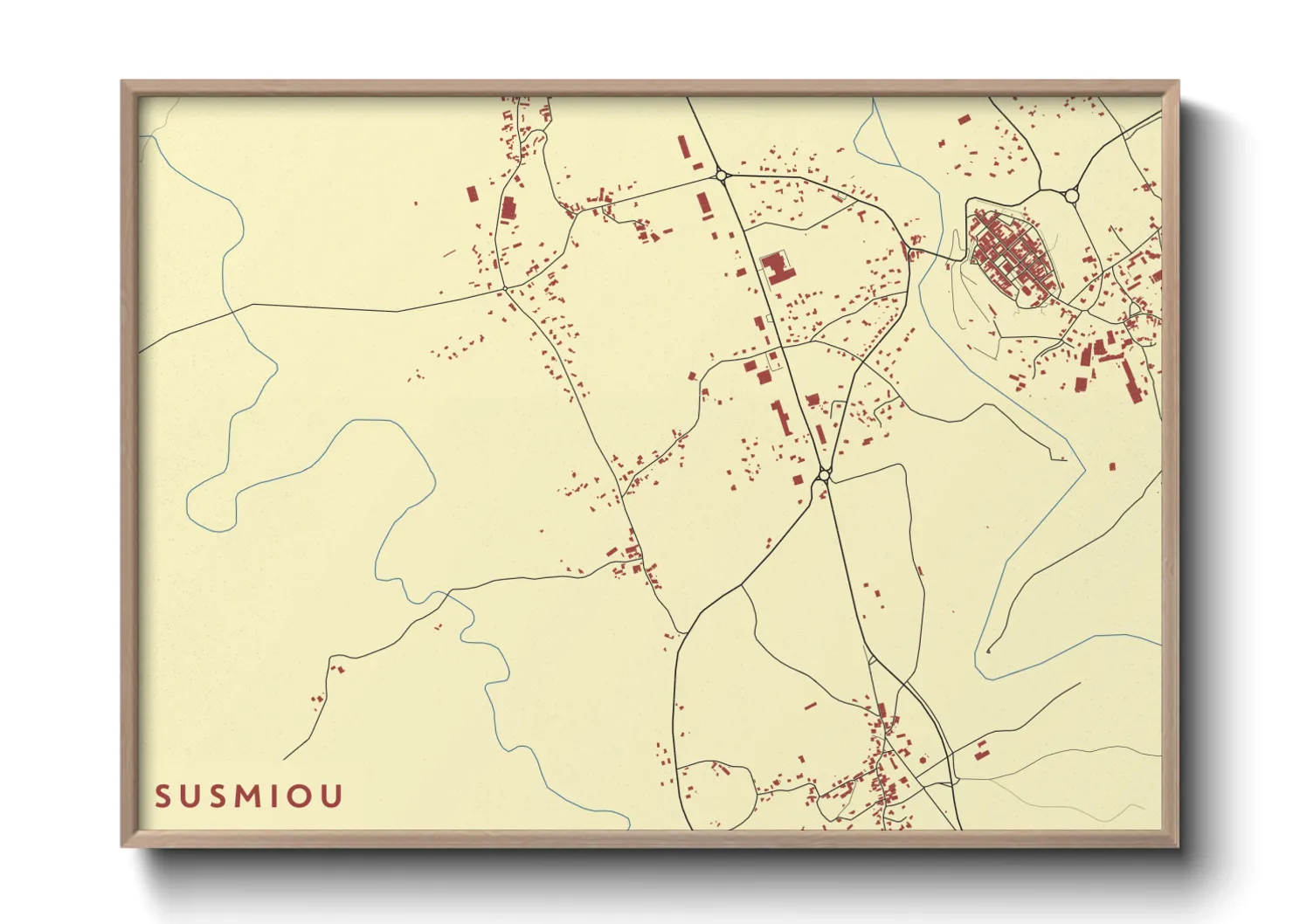 Une affiche de carte sur Susmiou