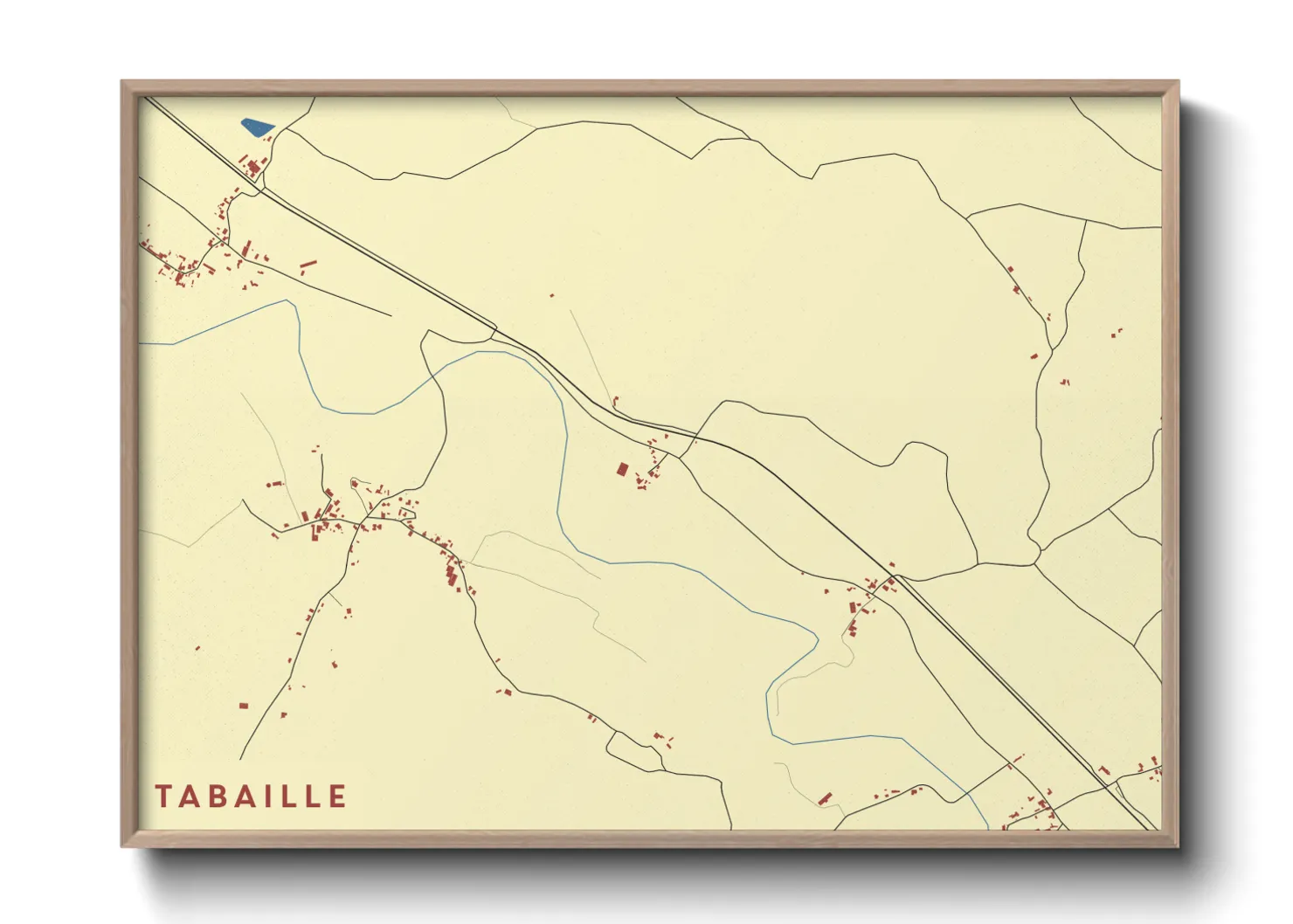 Une affiche de carte sur Tabaille