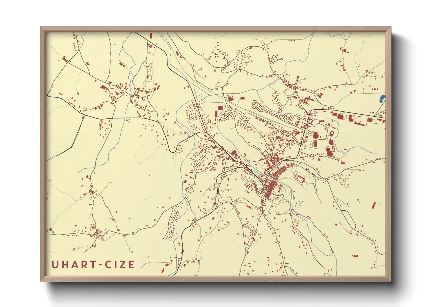 Une affiche de carte sur Uhart-Cize