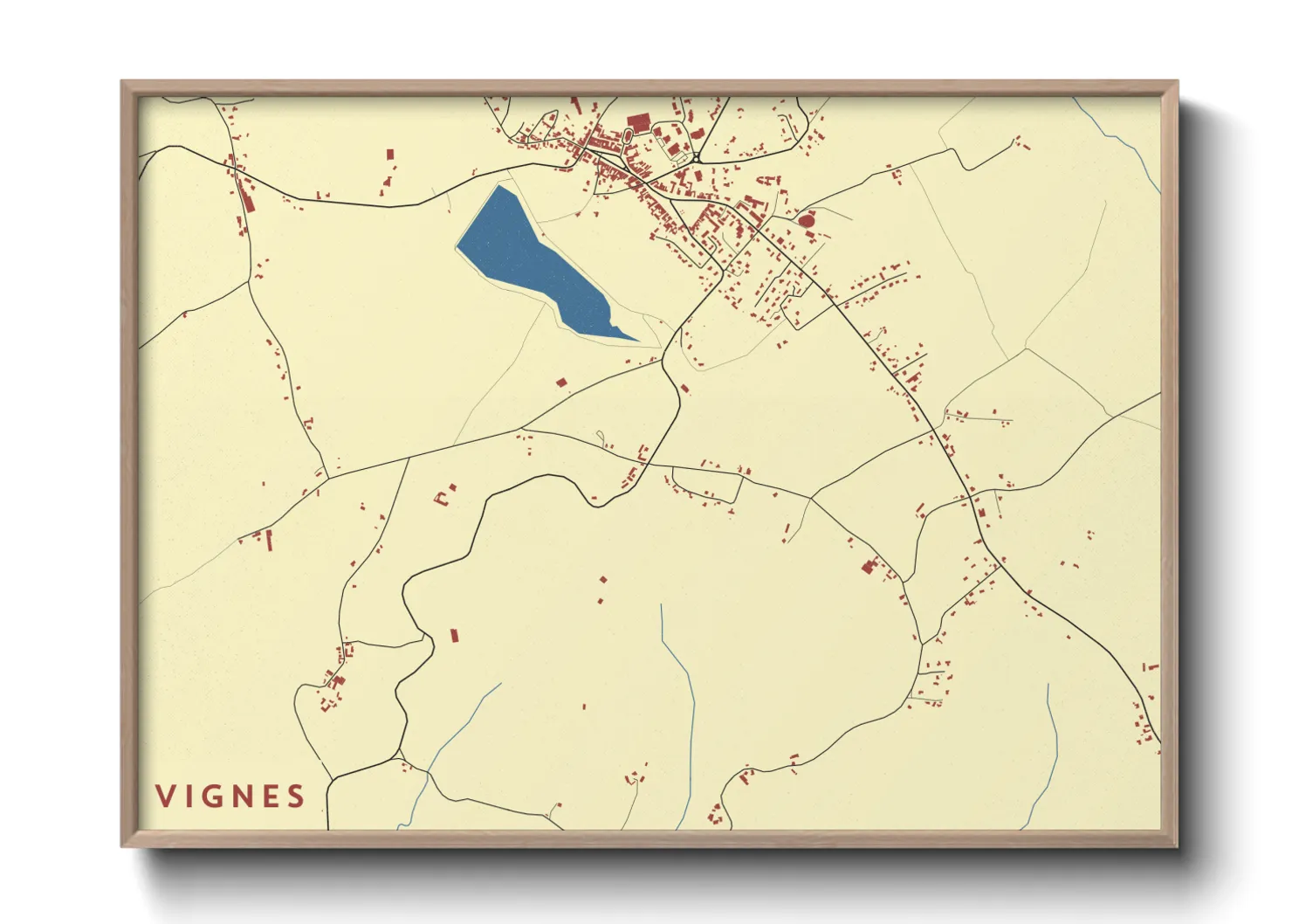 Une affiche de carte sur Vignes