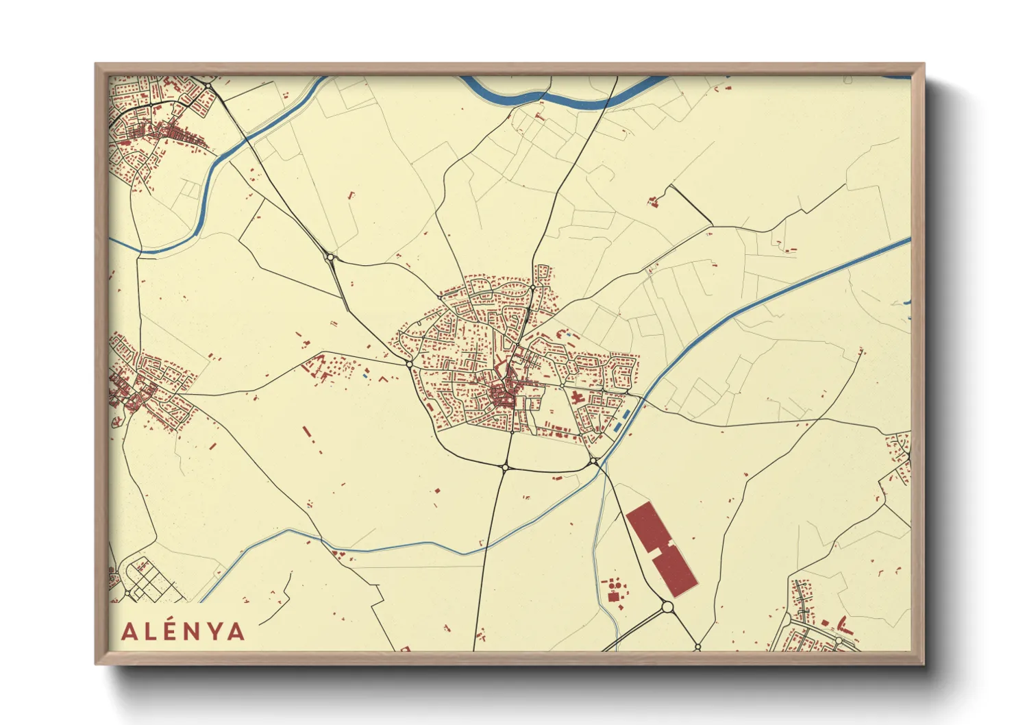 Une affiche de carte sur Alénya