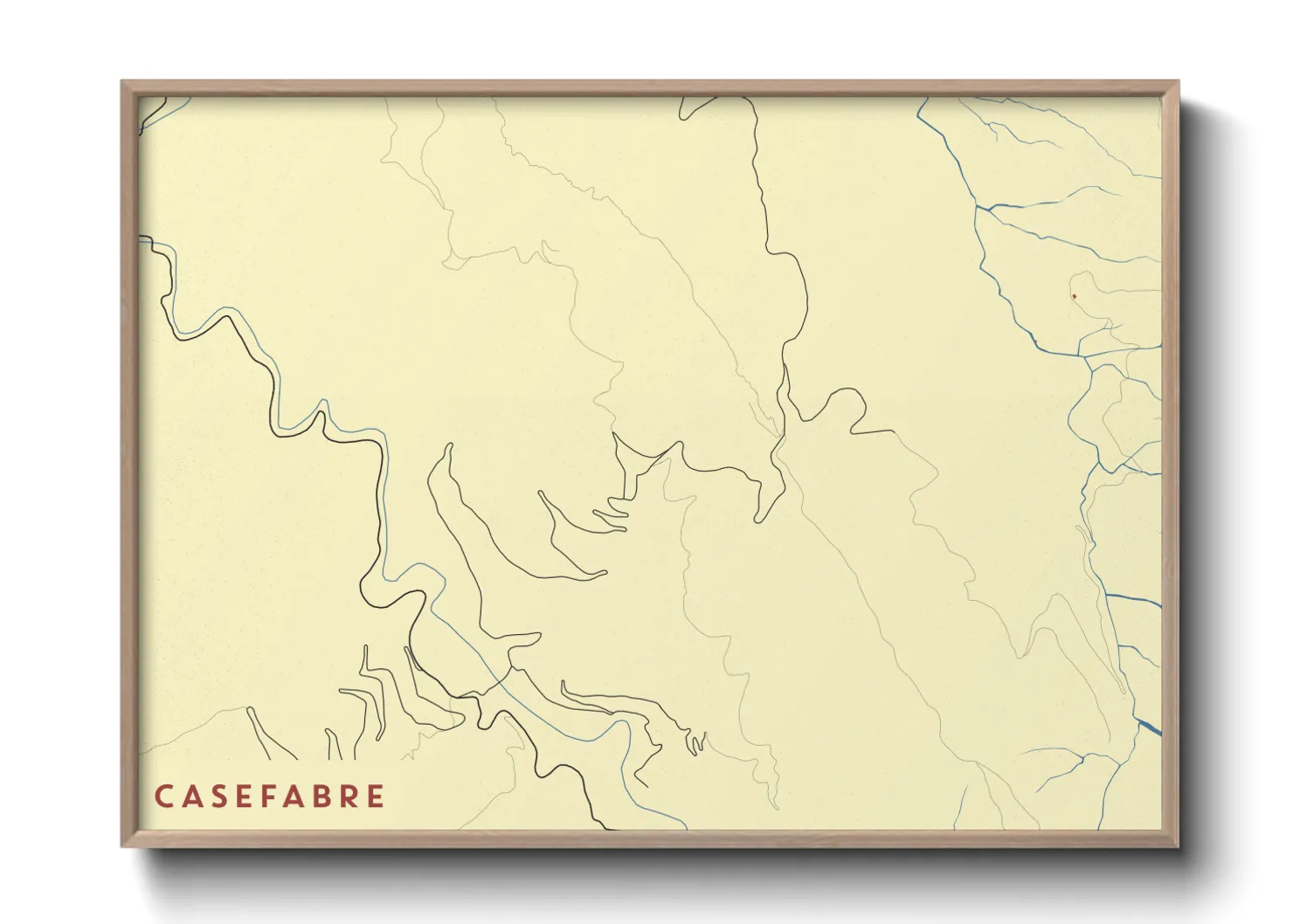 Une affiche de carte sur Casefabre