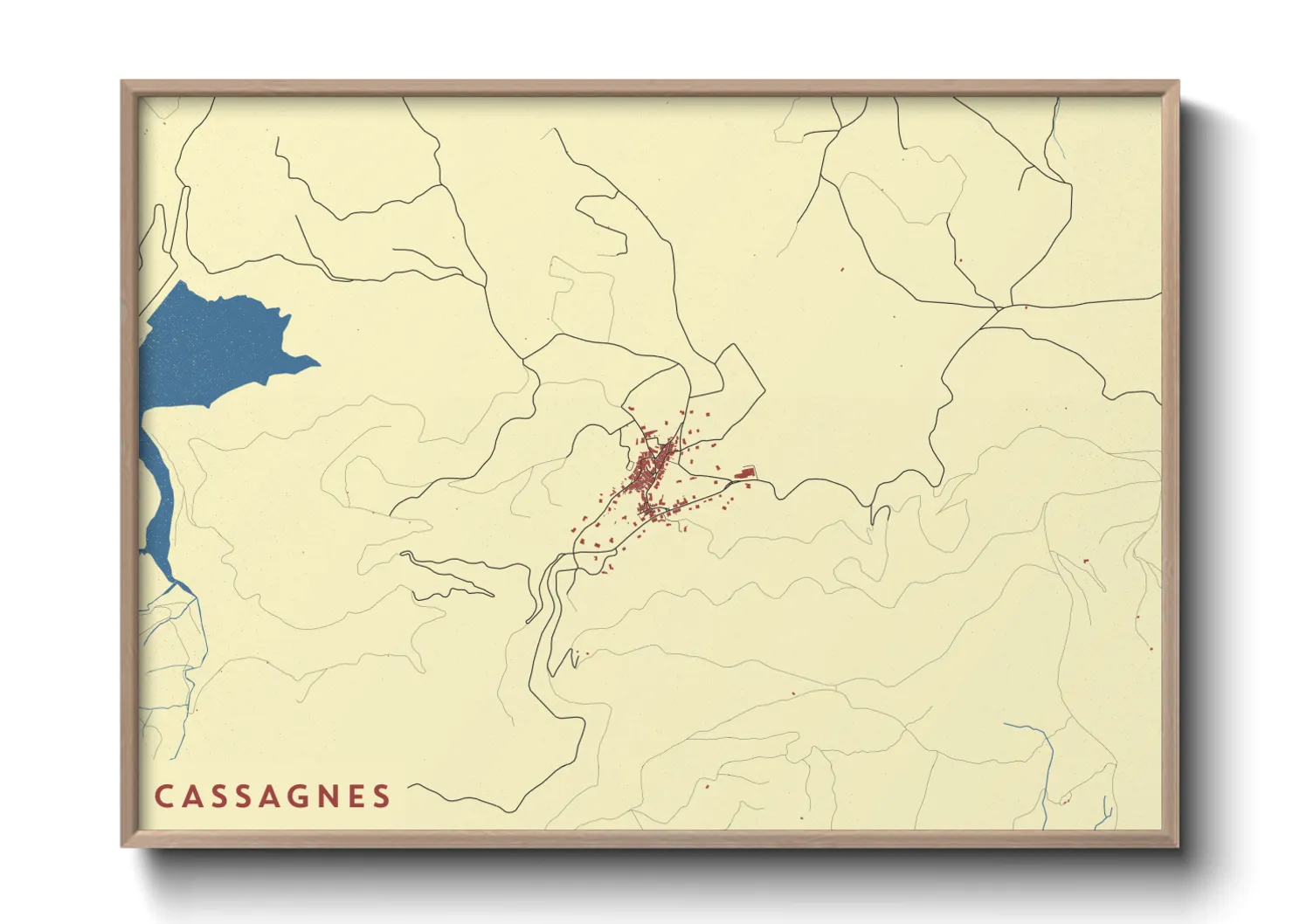 Une affiche de carte sur Cassagnes