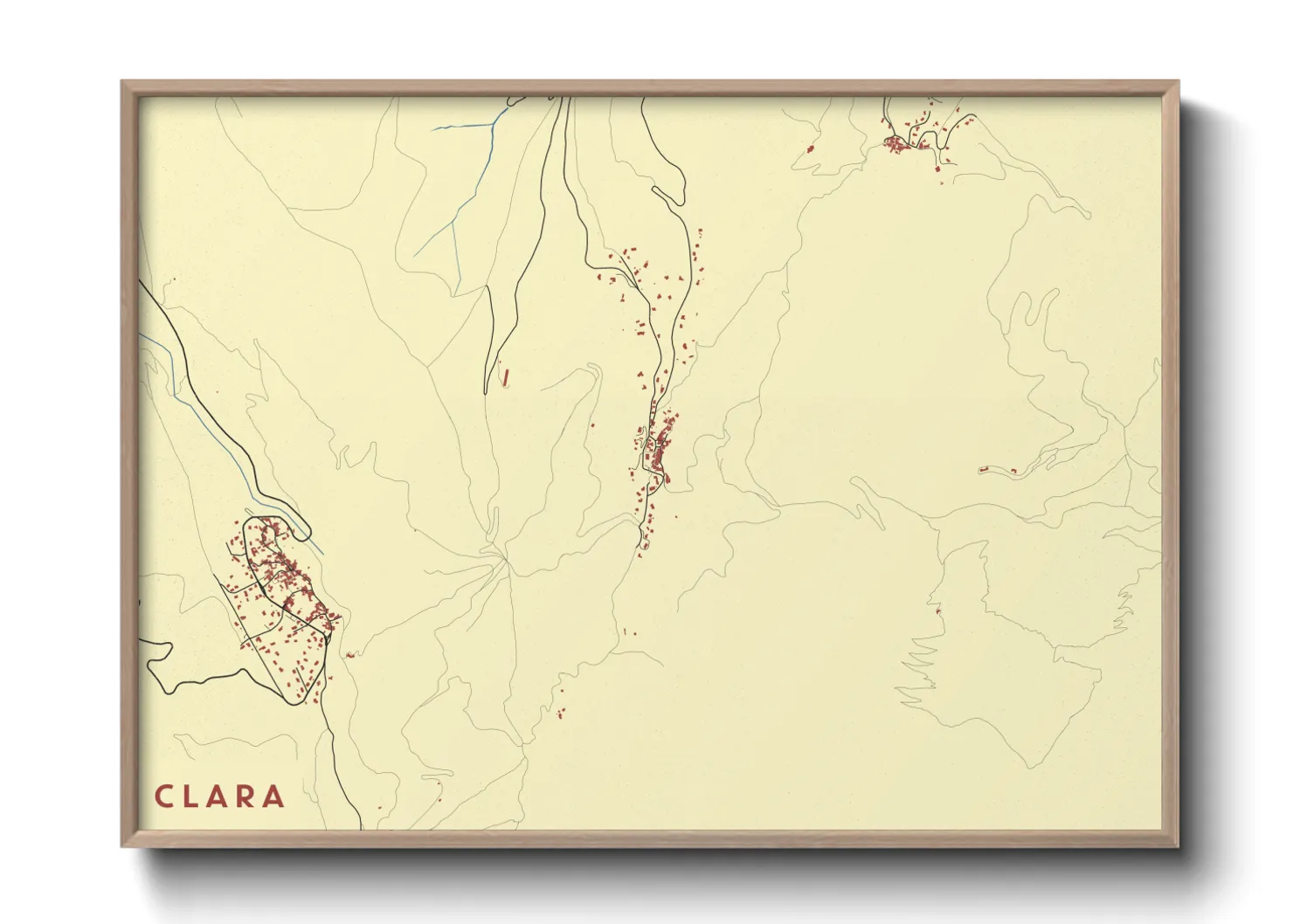 Une affiche de carte sur Clara