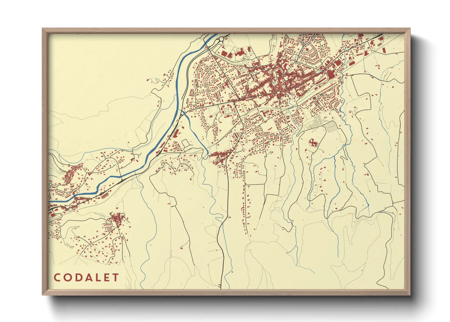 Une affiche de carte sur Codalet