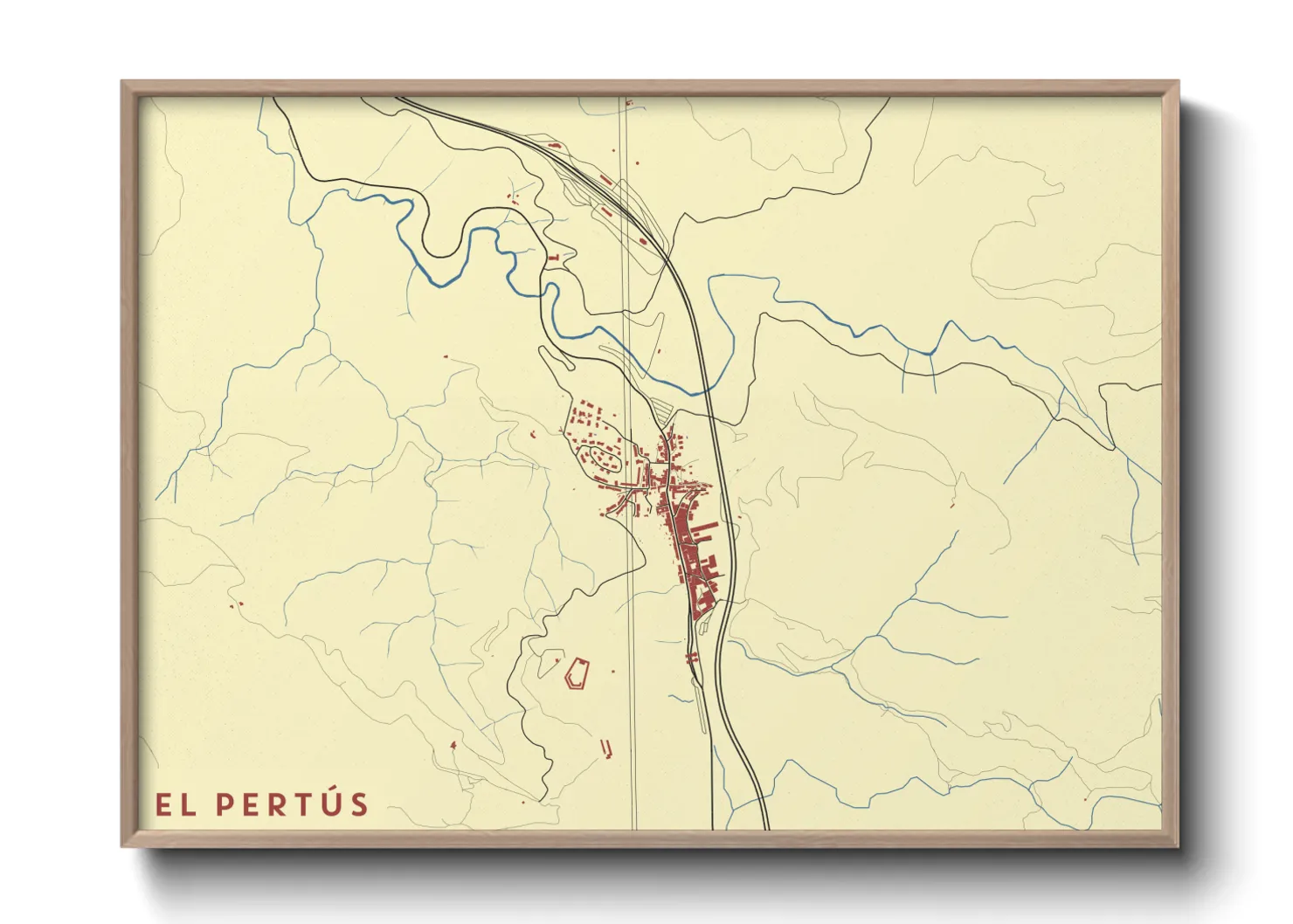 Une affiche de carte sur el Pertús