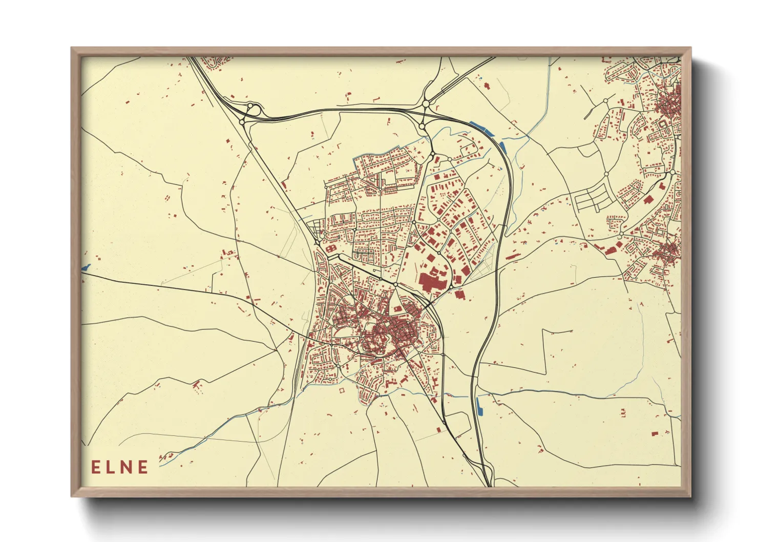 Une affiche de carte sur Elne