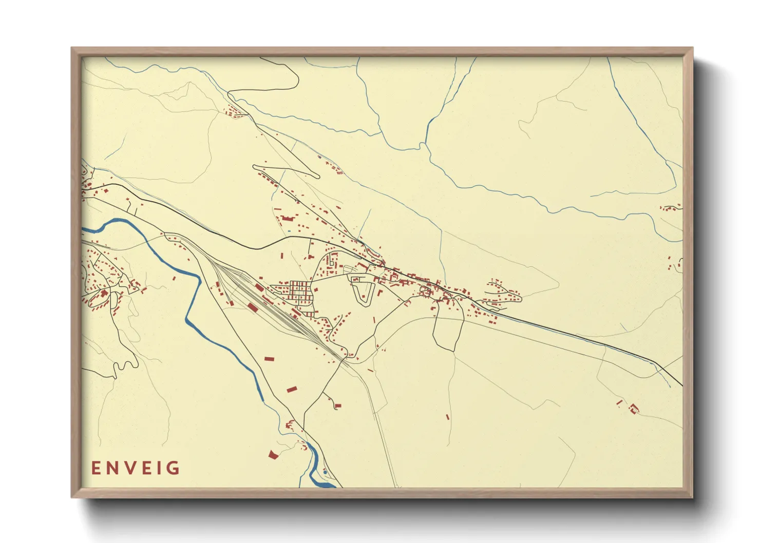 Une affiche de carte sur Enveig