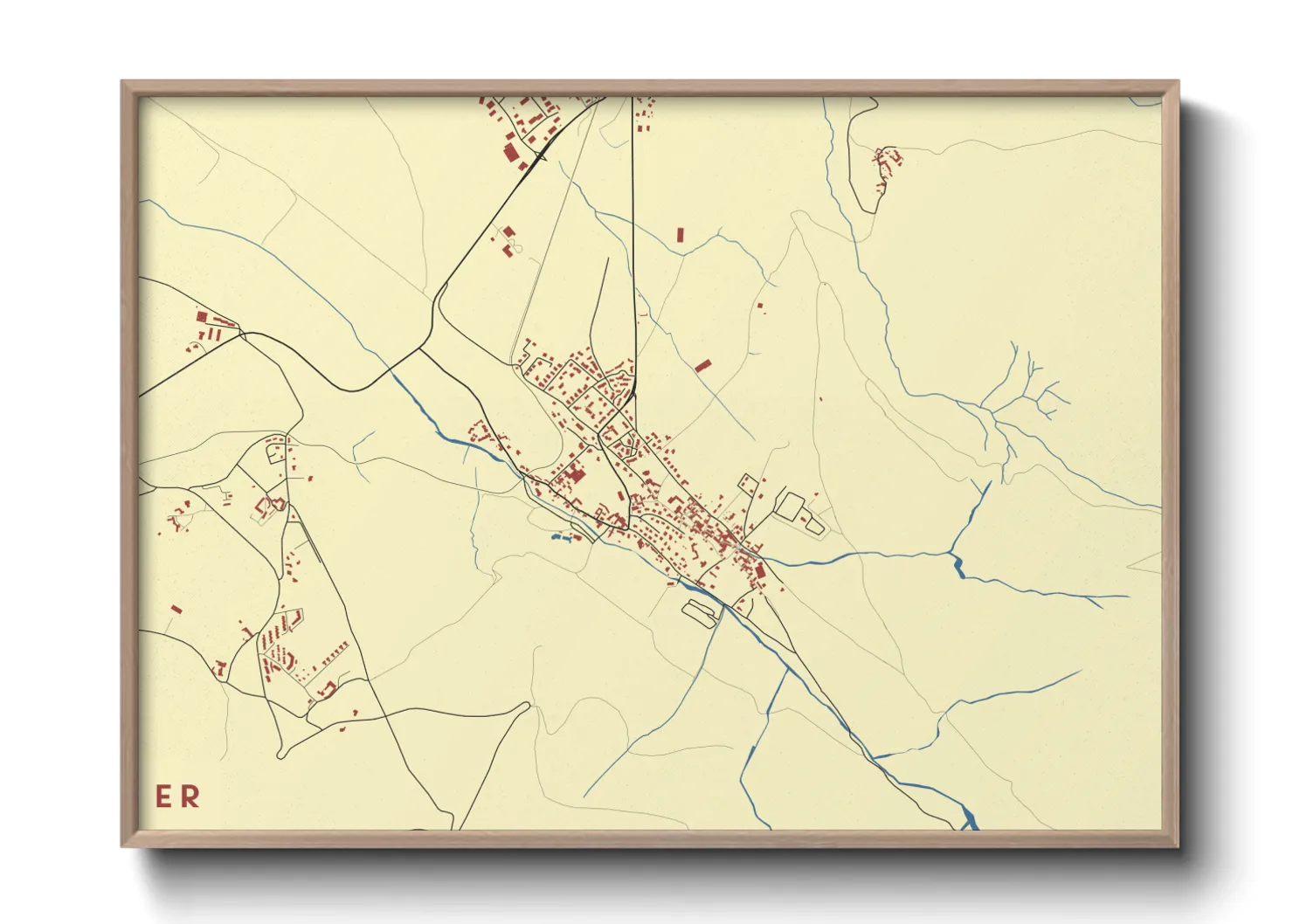 Une affiche de carte sur Er