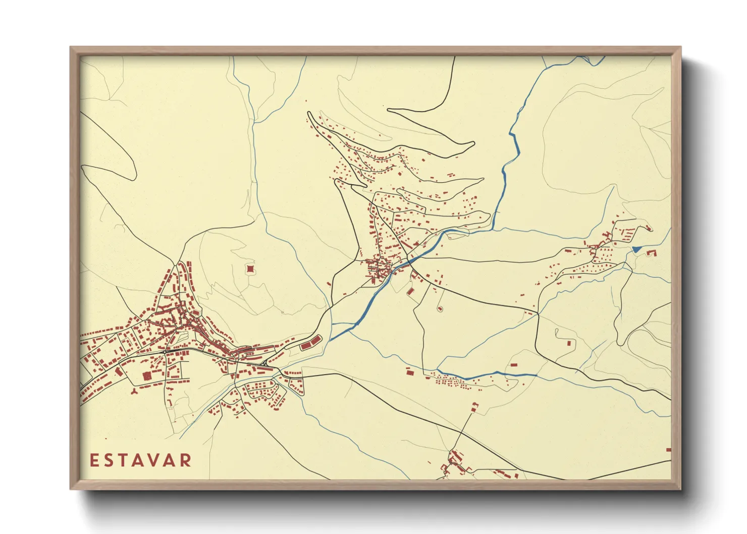 Une affiche de carte sur Estavar