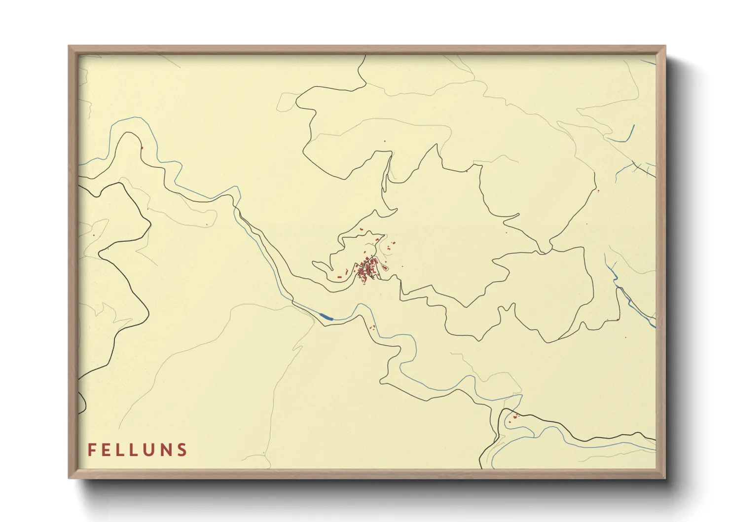 Une affiche de carte sur Felluns