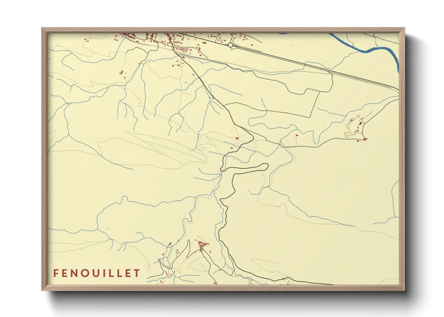 Une affiche de carte sur Fenouillet