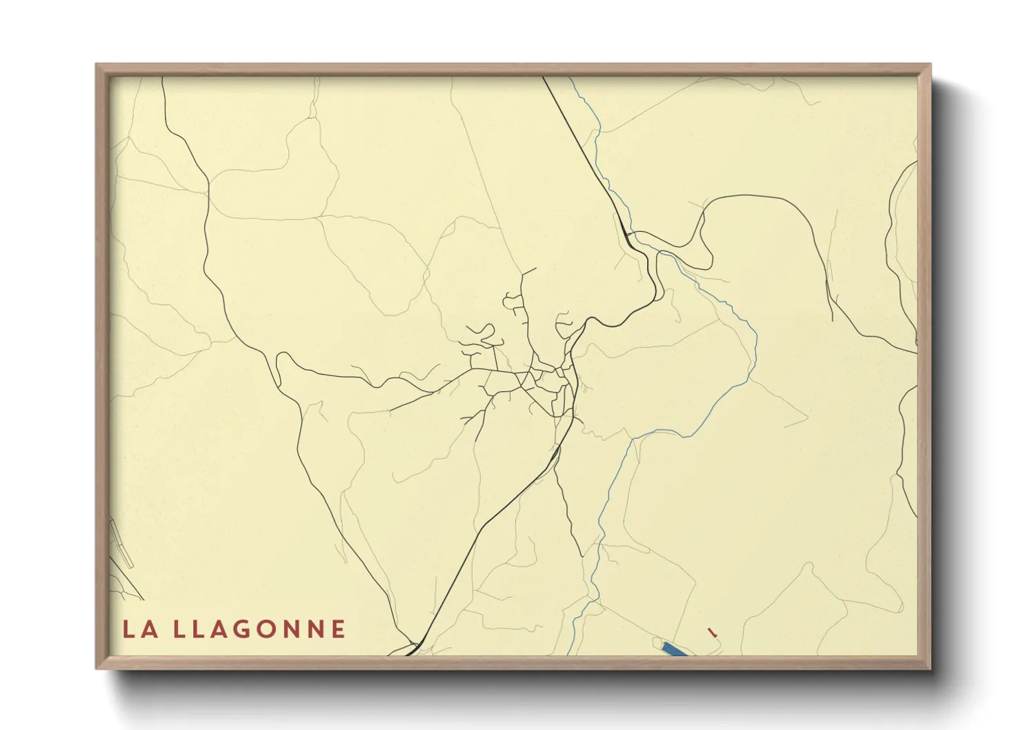 Une affiche de carte sur La Llagonne