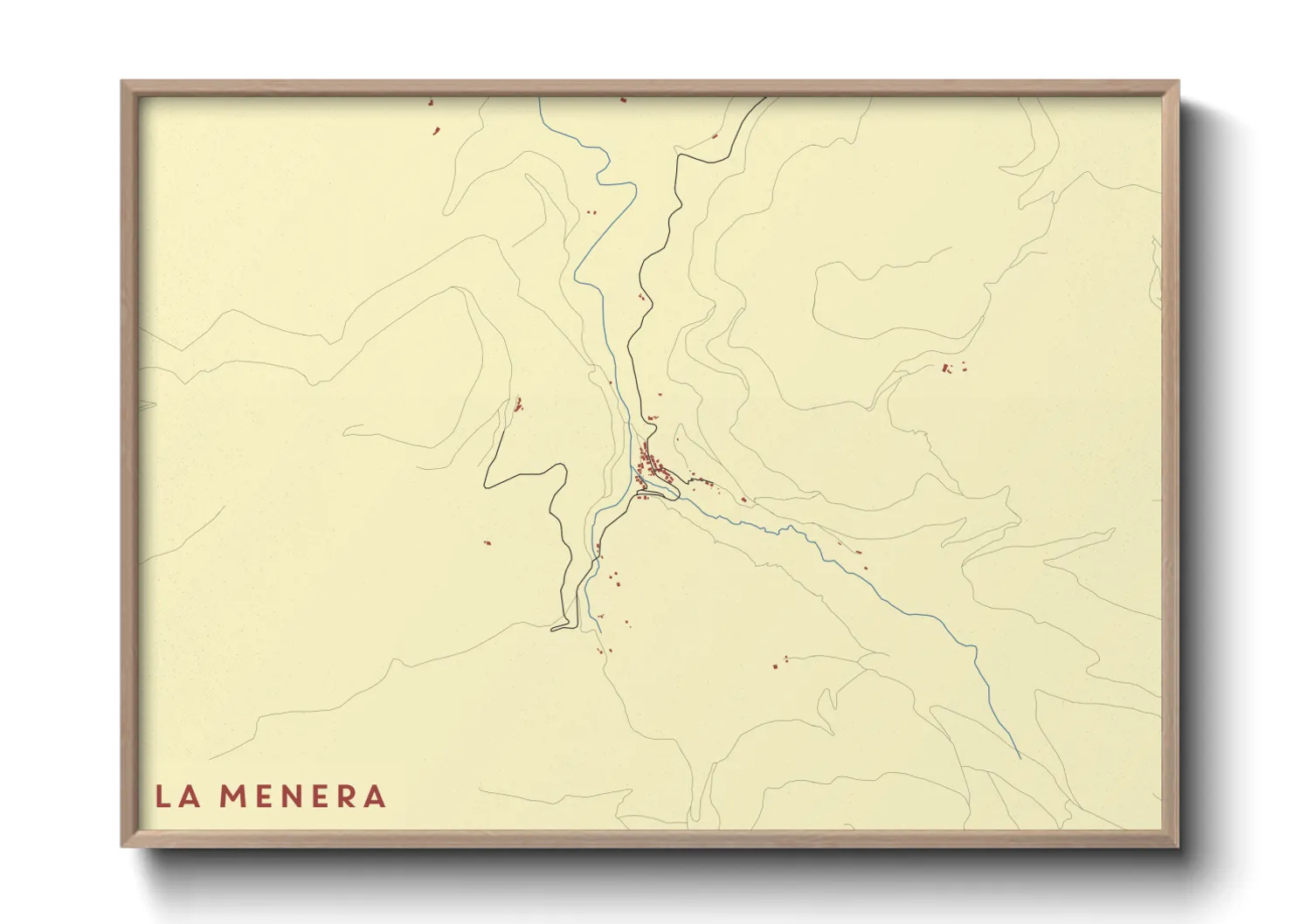 Une affiche de carte sur la Menera