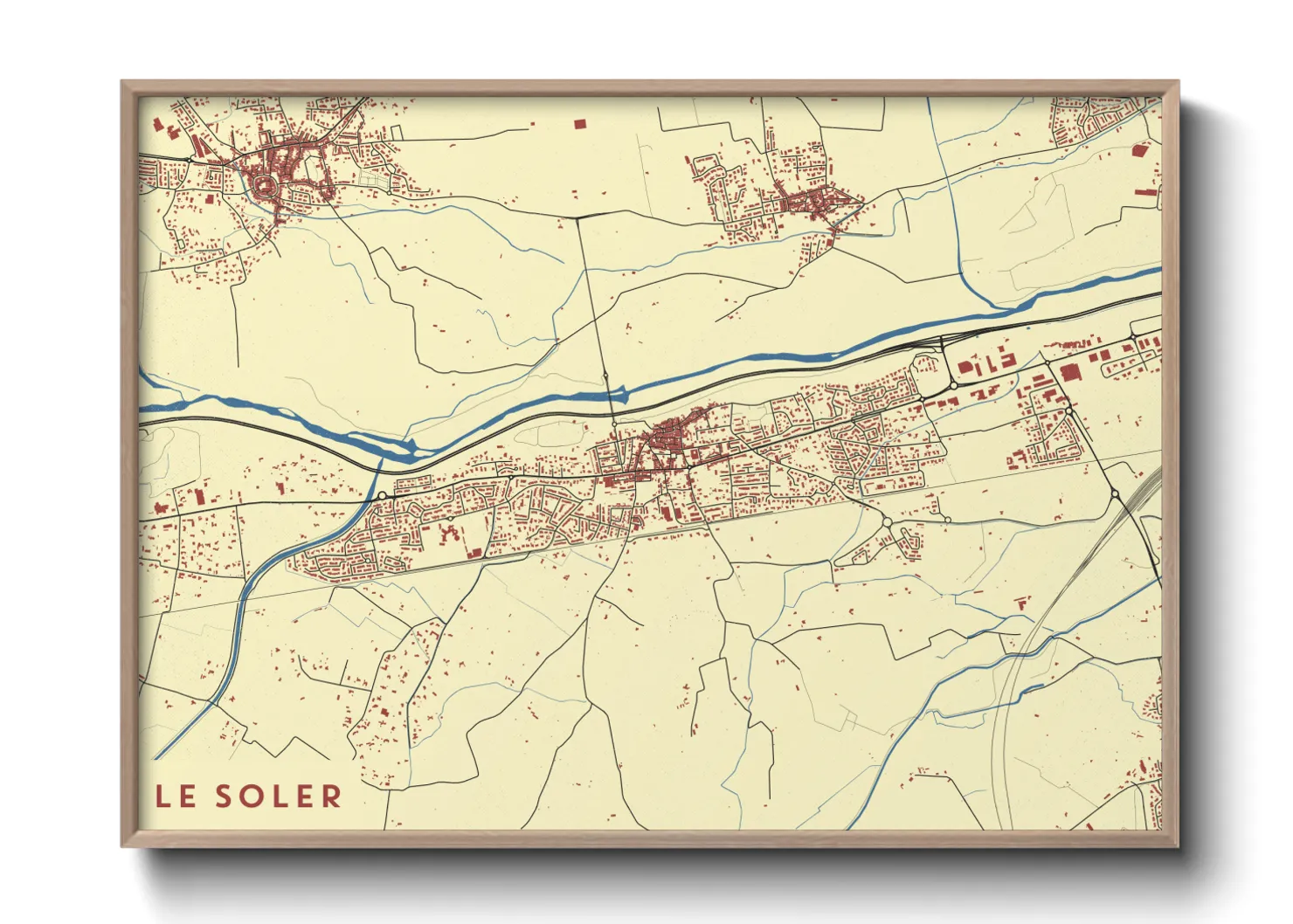 Une affiche de carte sur Le Soler