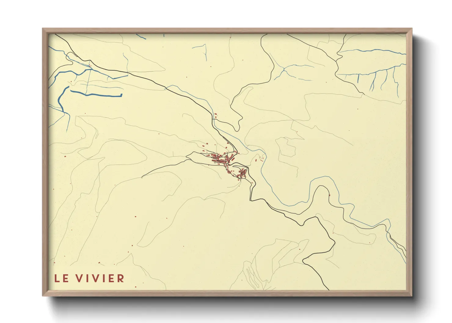 Une affiche de carte sur Le Vivier