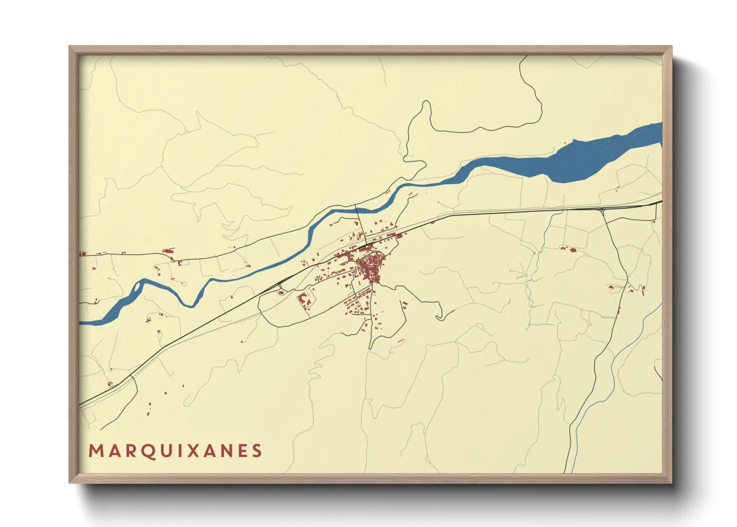 Une affiche de carte sur Marquixanes