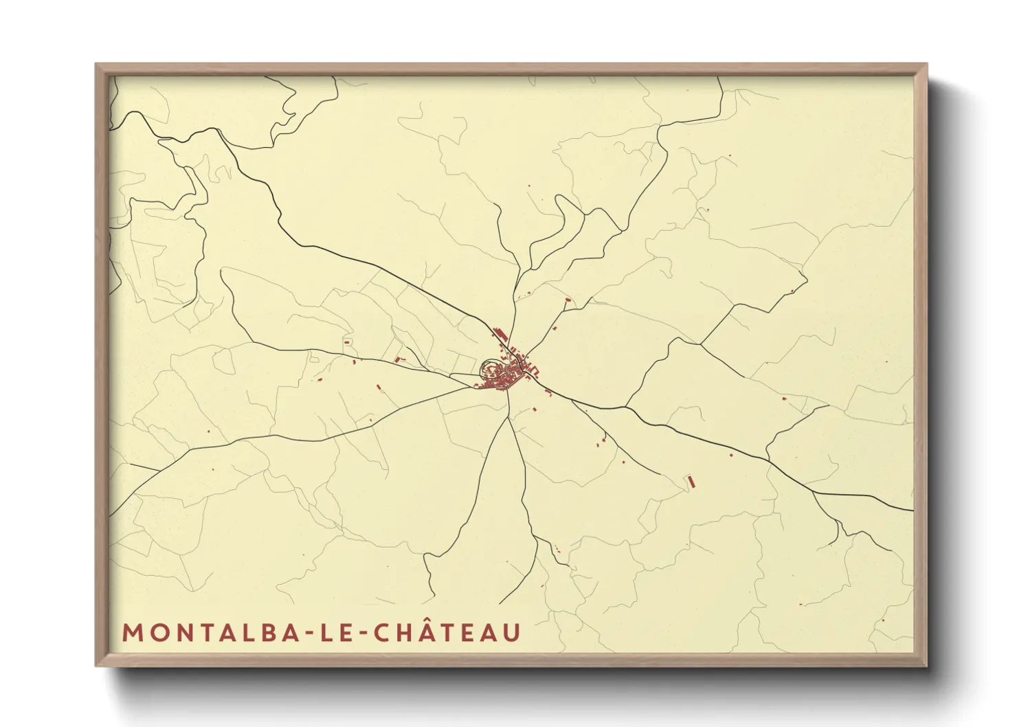 Une affiche de carte sur Montalba-le-Château