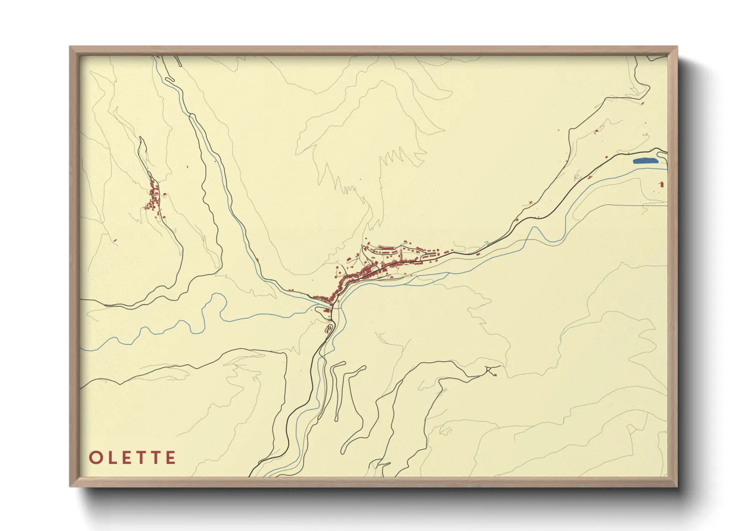 Une affiche de carte sur Olette