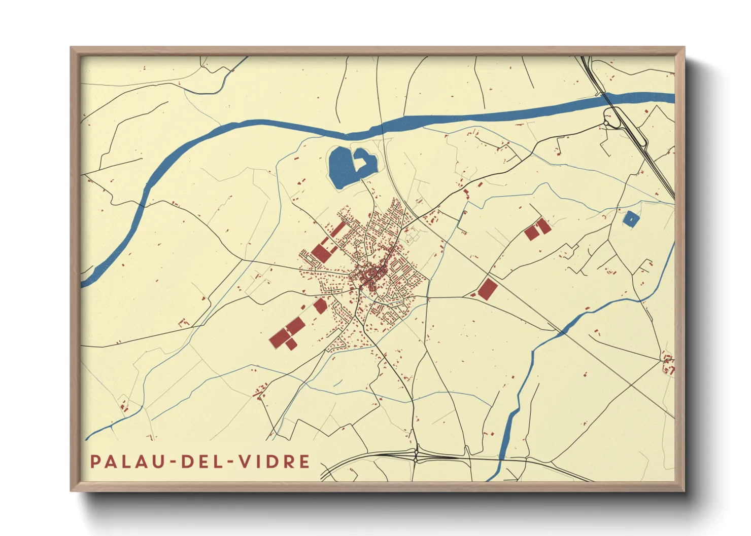 Une affiche de carte sur Palau-del-Vidre