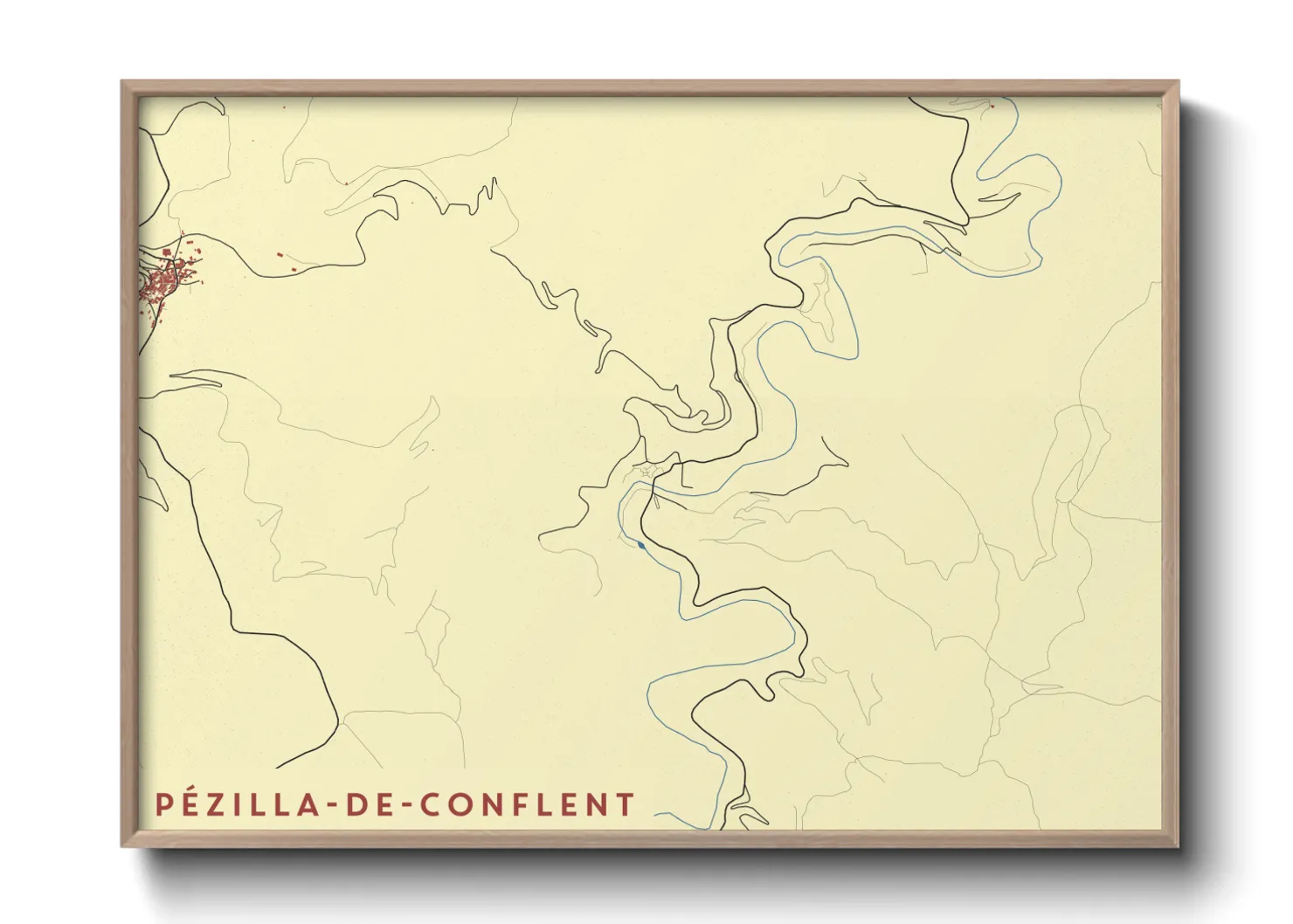 Une affiche de carte sur Pézilla-de-Conflent