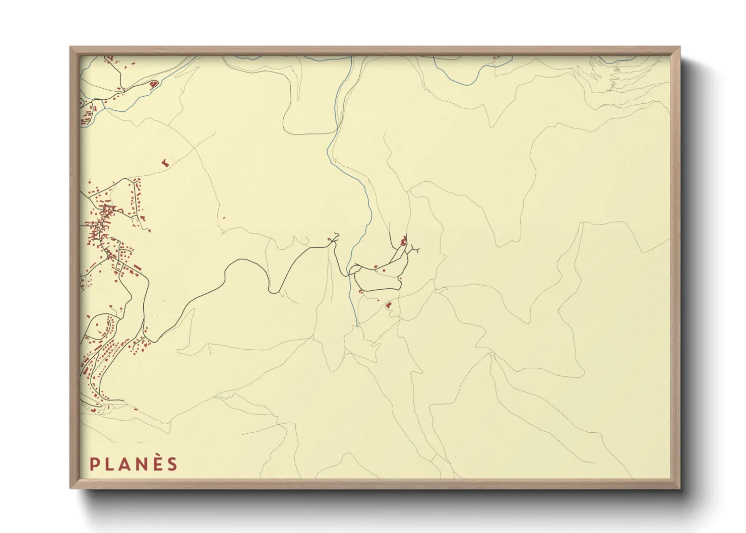 Une affiche de carte sur Planès