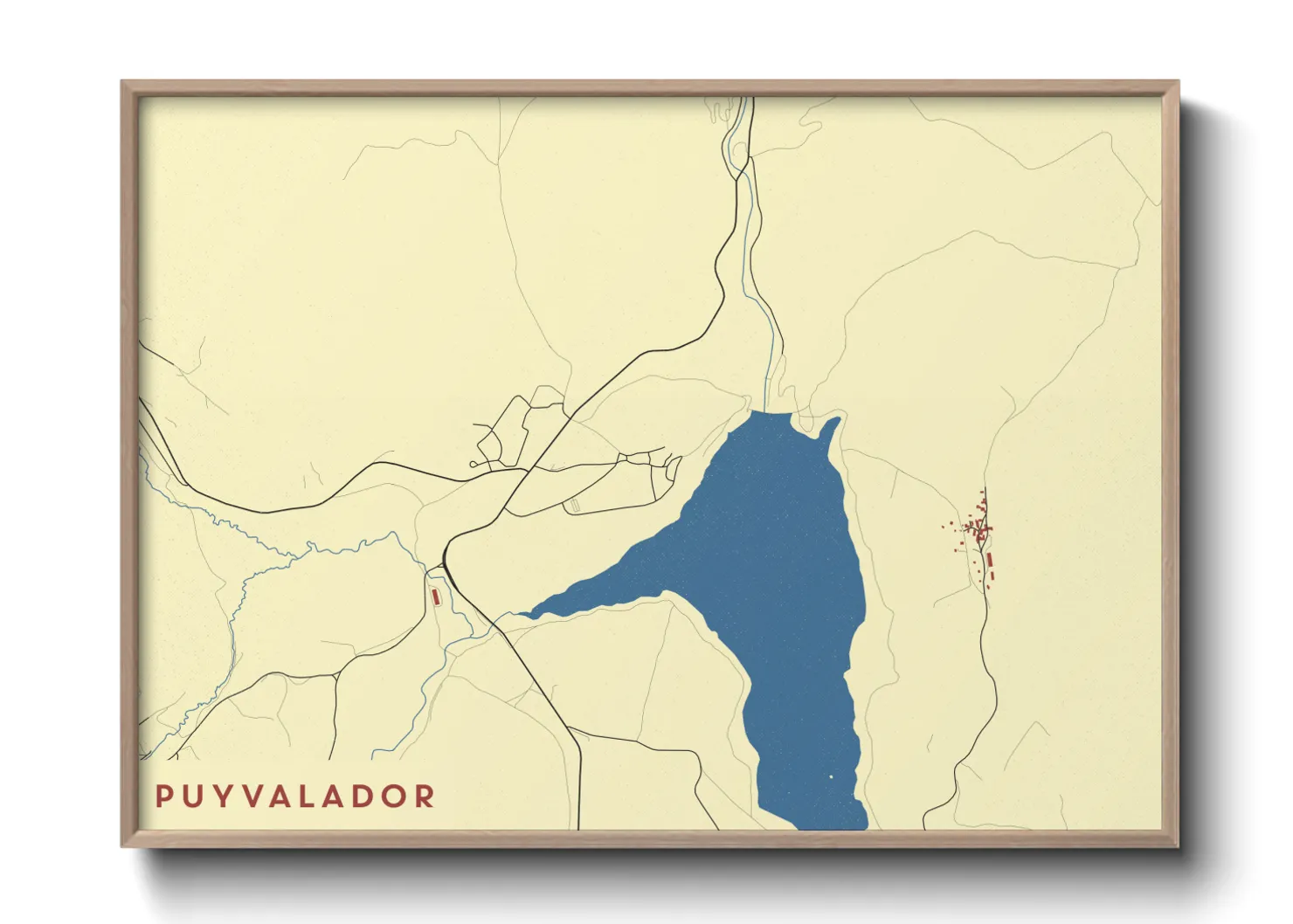 Une affiche de carte sur Puyvalador