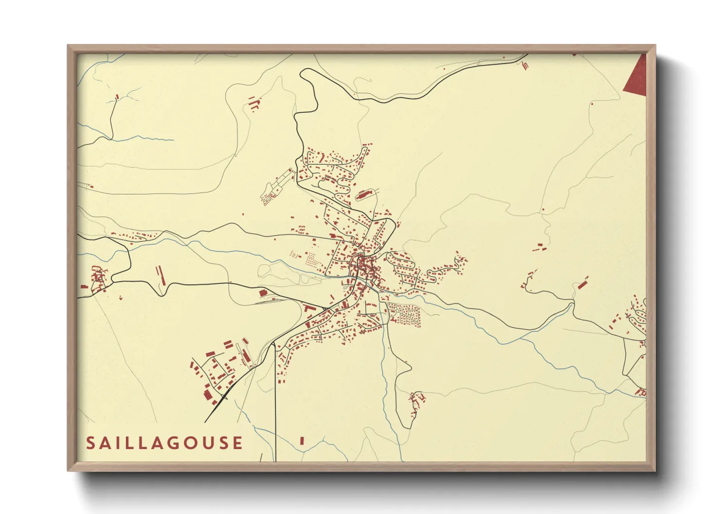 Une affiche de carte sur Saillagouse