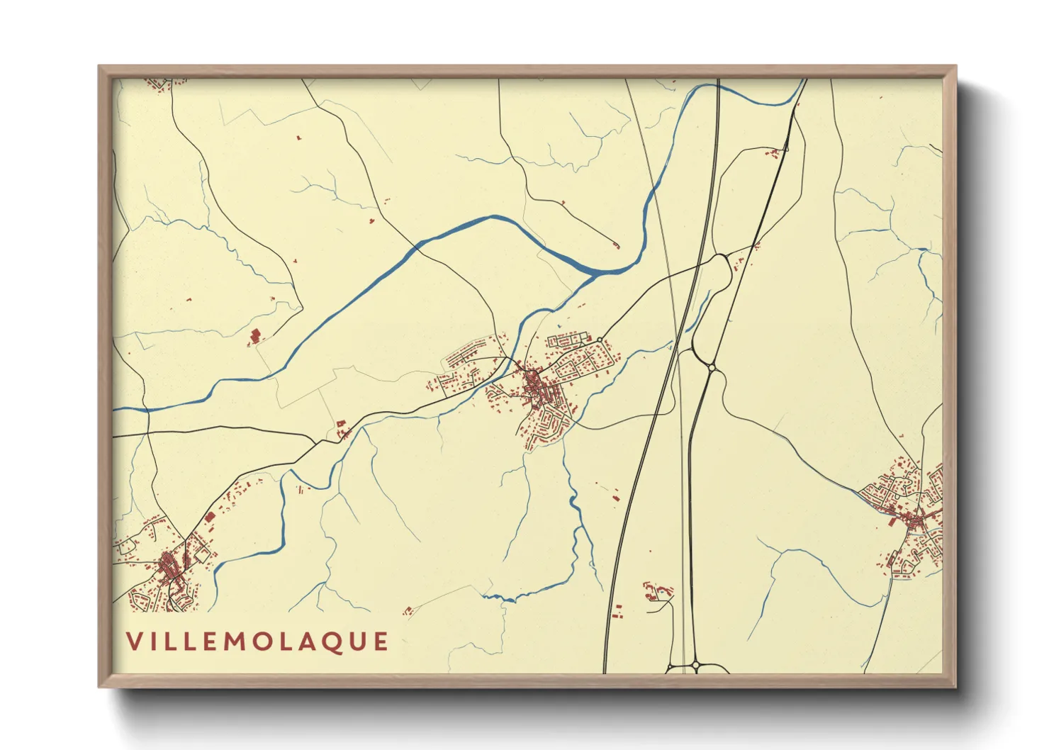 Une affiche de carte sur Villemolaque