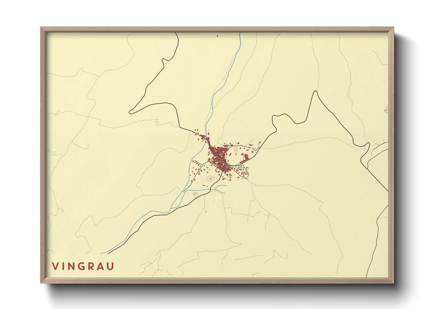 Une affiche de carte sur Vingrau