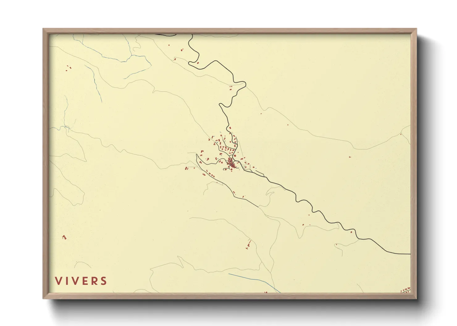 Une affiche de carte sur Vivers