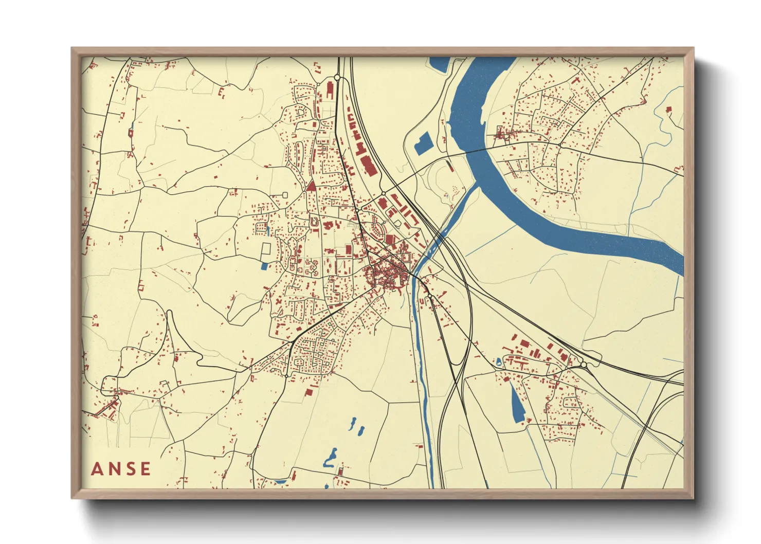 Une affiche de carte sur Anse