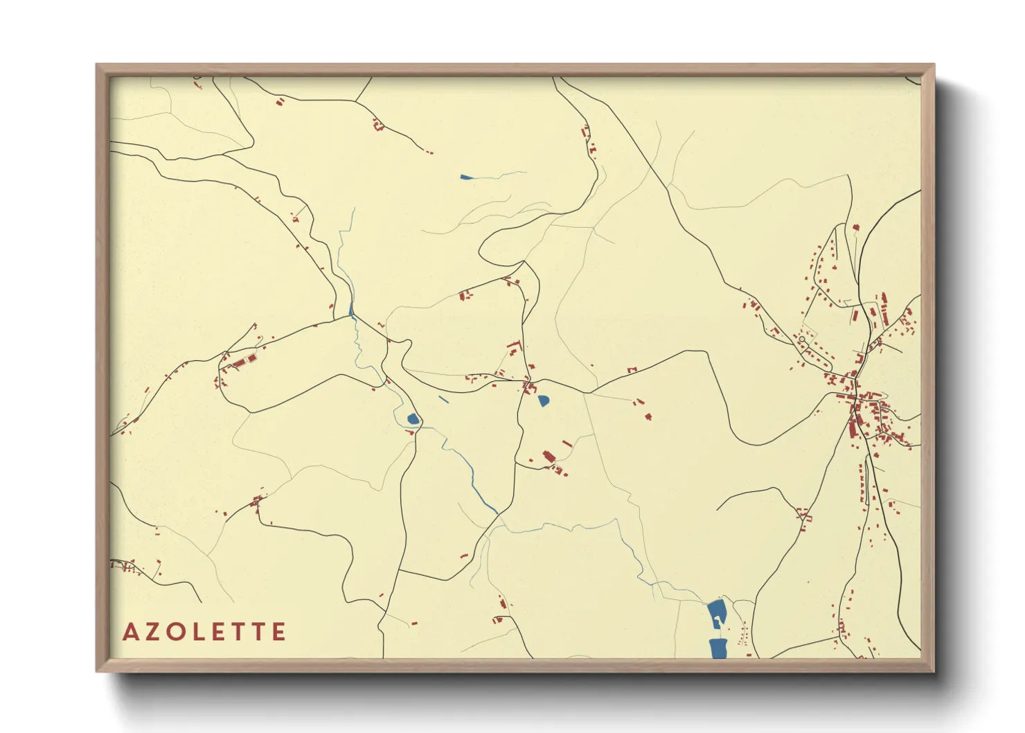Une affiche de carte sur Azolette