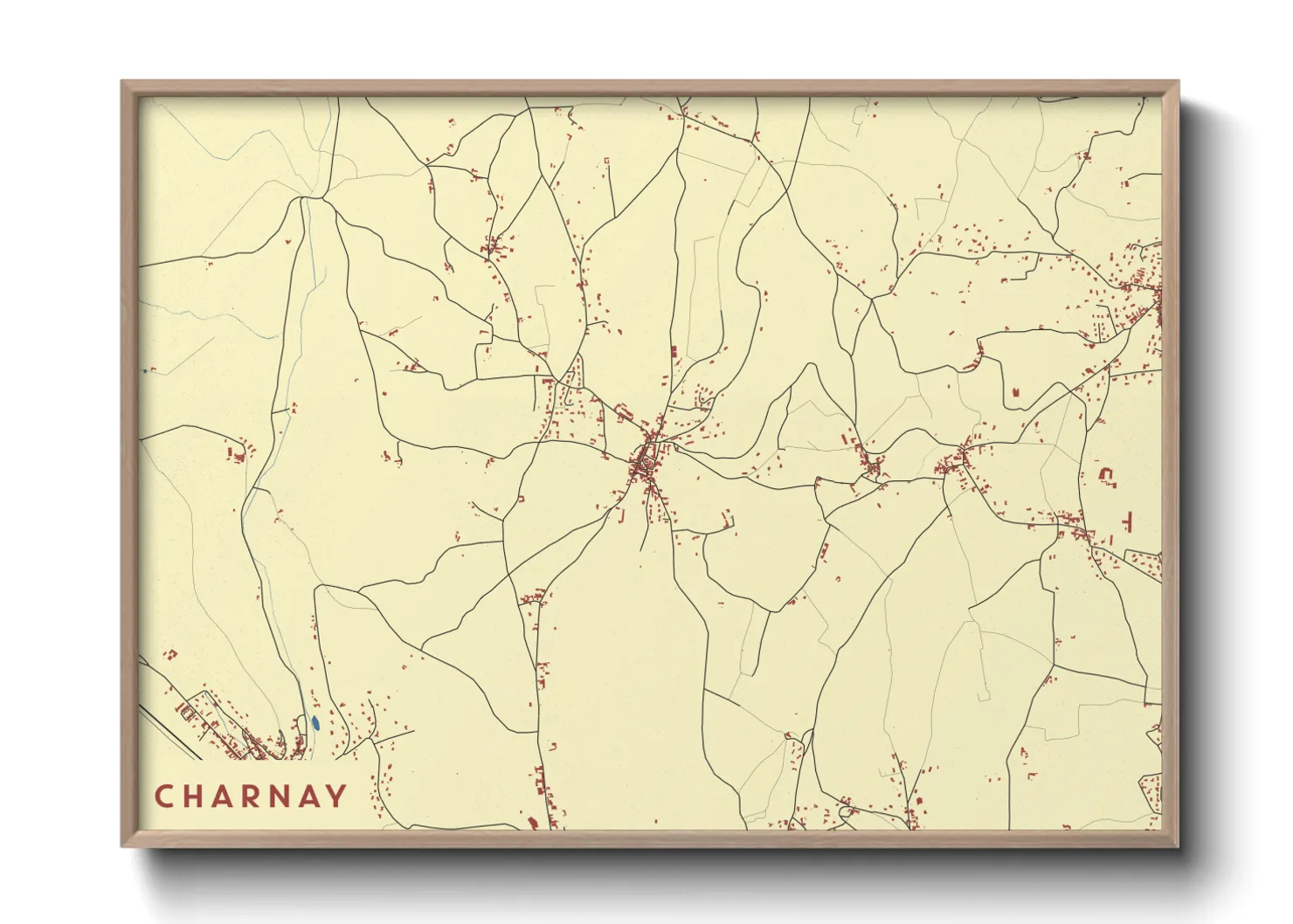 Une affiche de carte sur Charnay