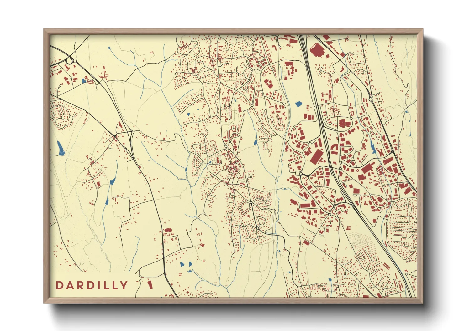 Une affiche de carte sur Dardilly