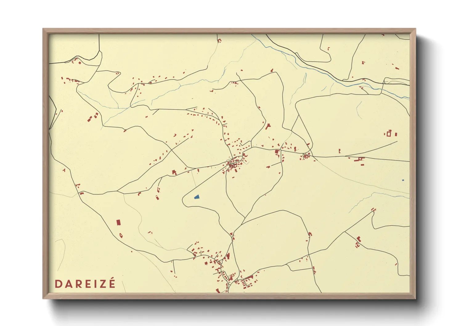 Une affiche de carte sur Dareizé