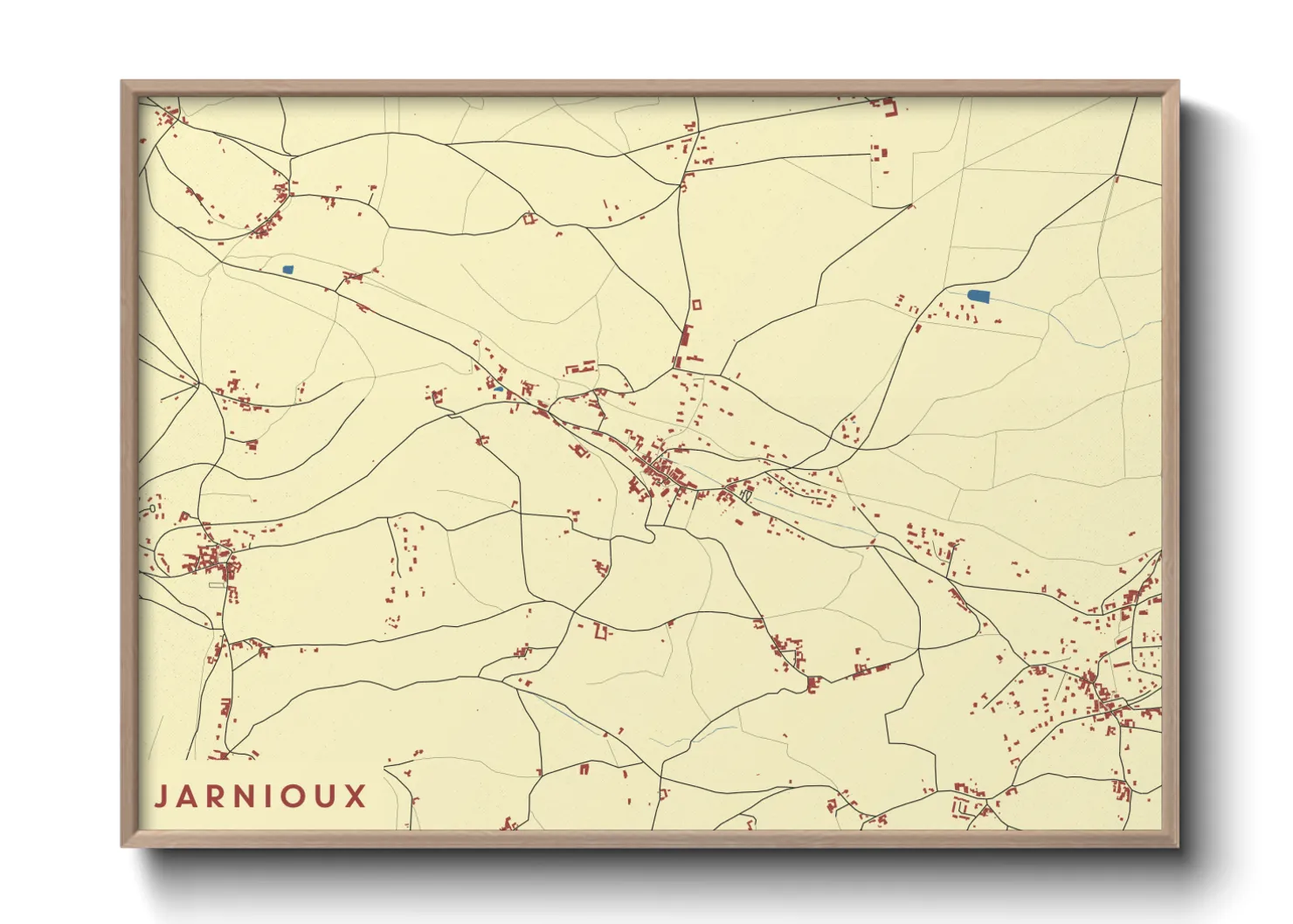 Une affiche de carte sur Jarnioux