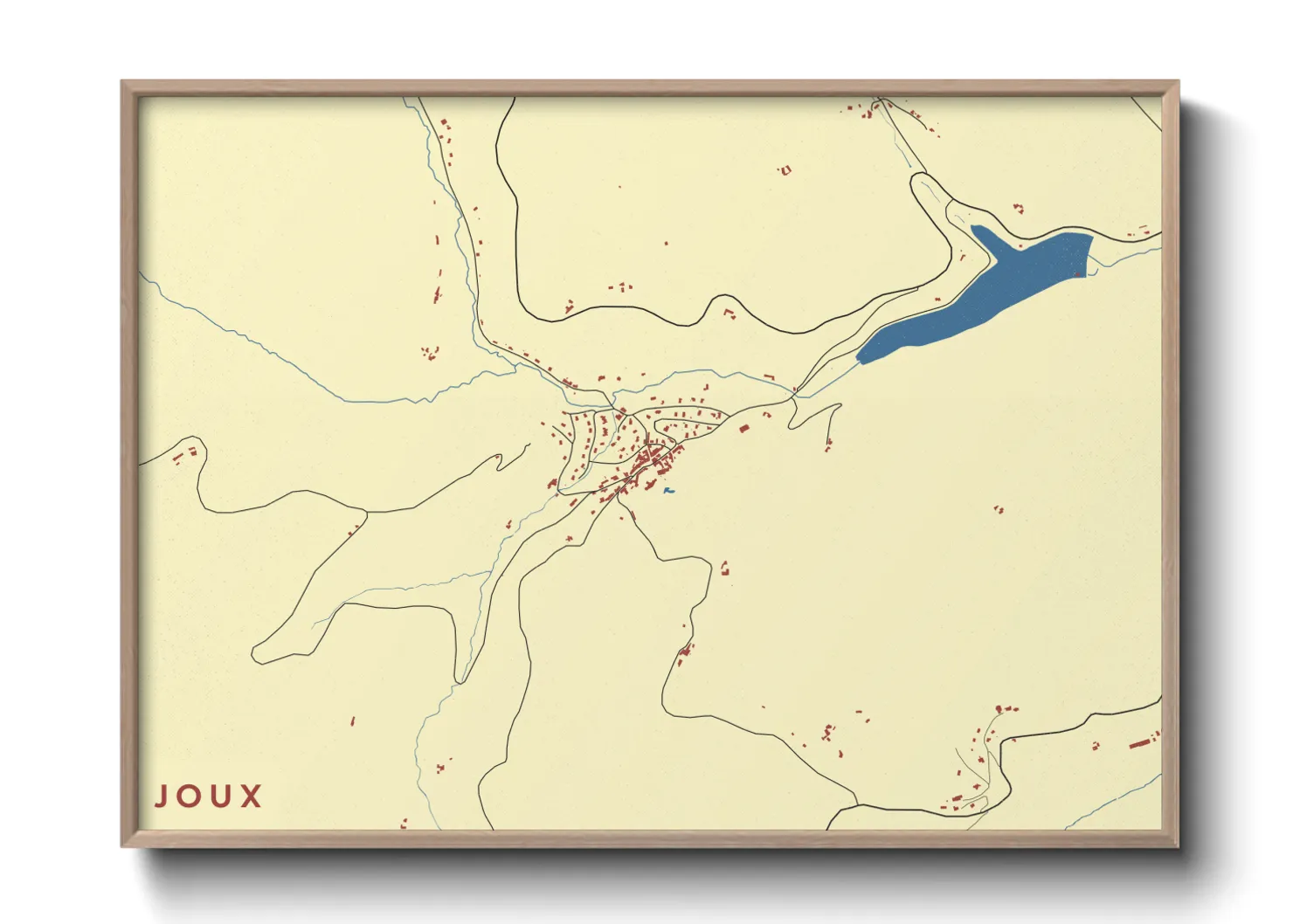 Une affiche de carte sur Joux