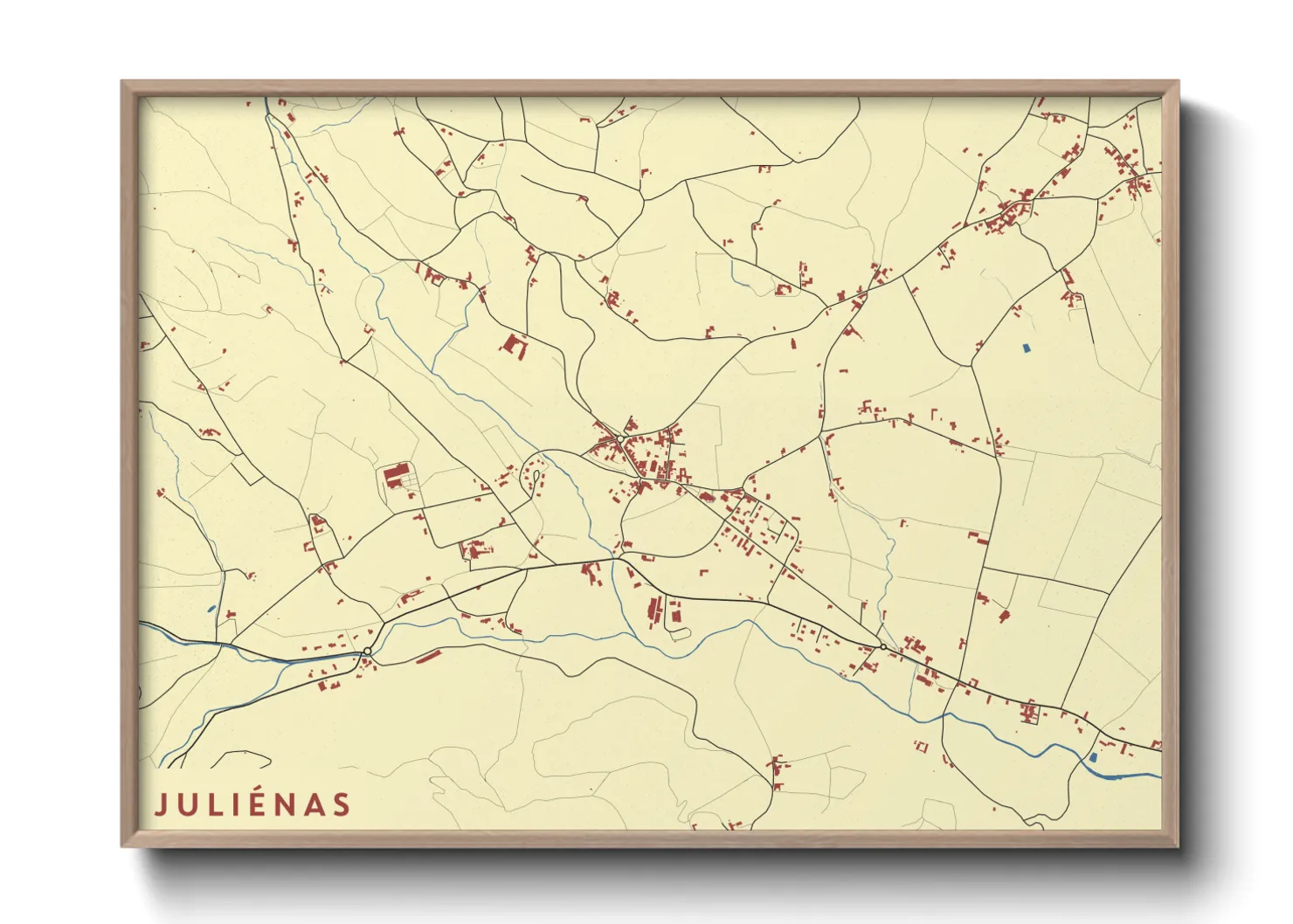 Une affiche de carte sur Juliénas