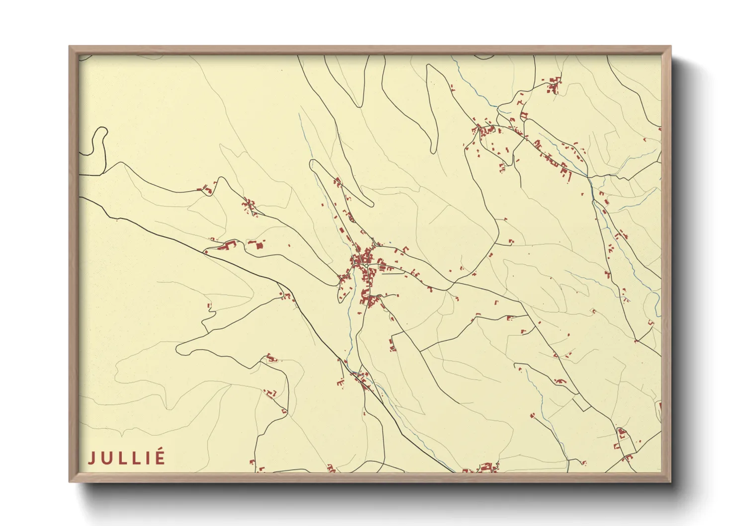 Une affiche de carte sur Jullié