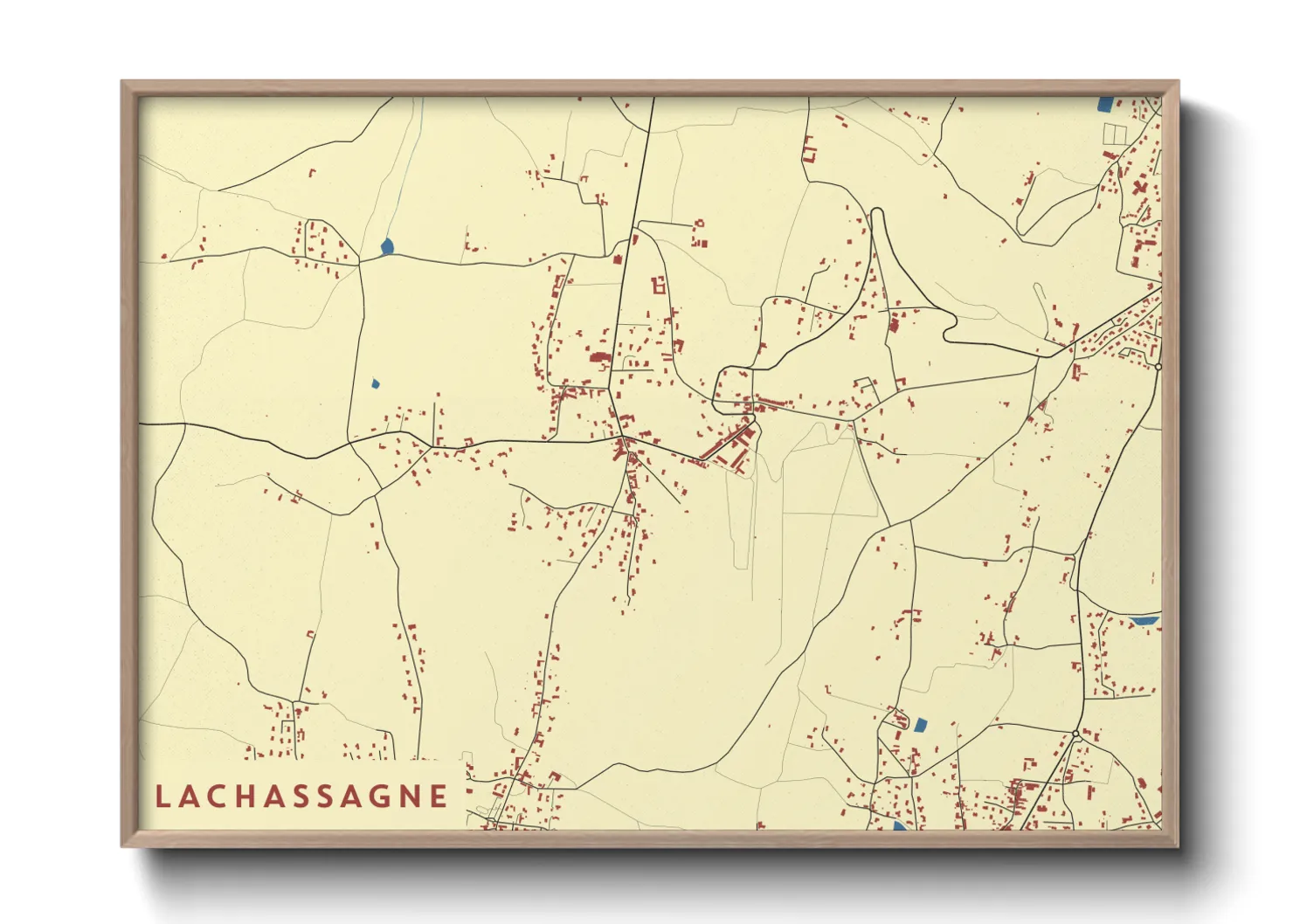 Une affiche de carte sur Lachassagne
