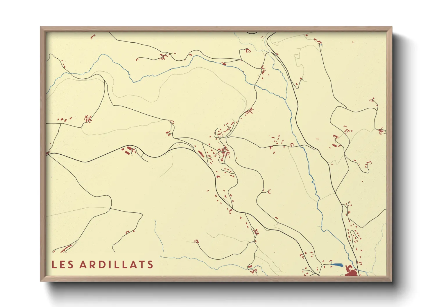 Une affiche de carte sur Les Ardillats
