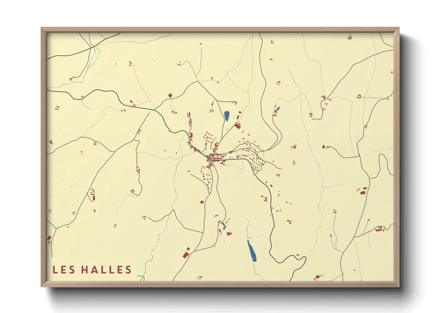 Une affiche de carte sur Les Halles