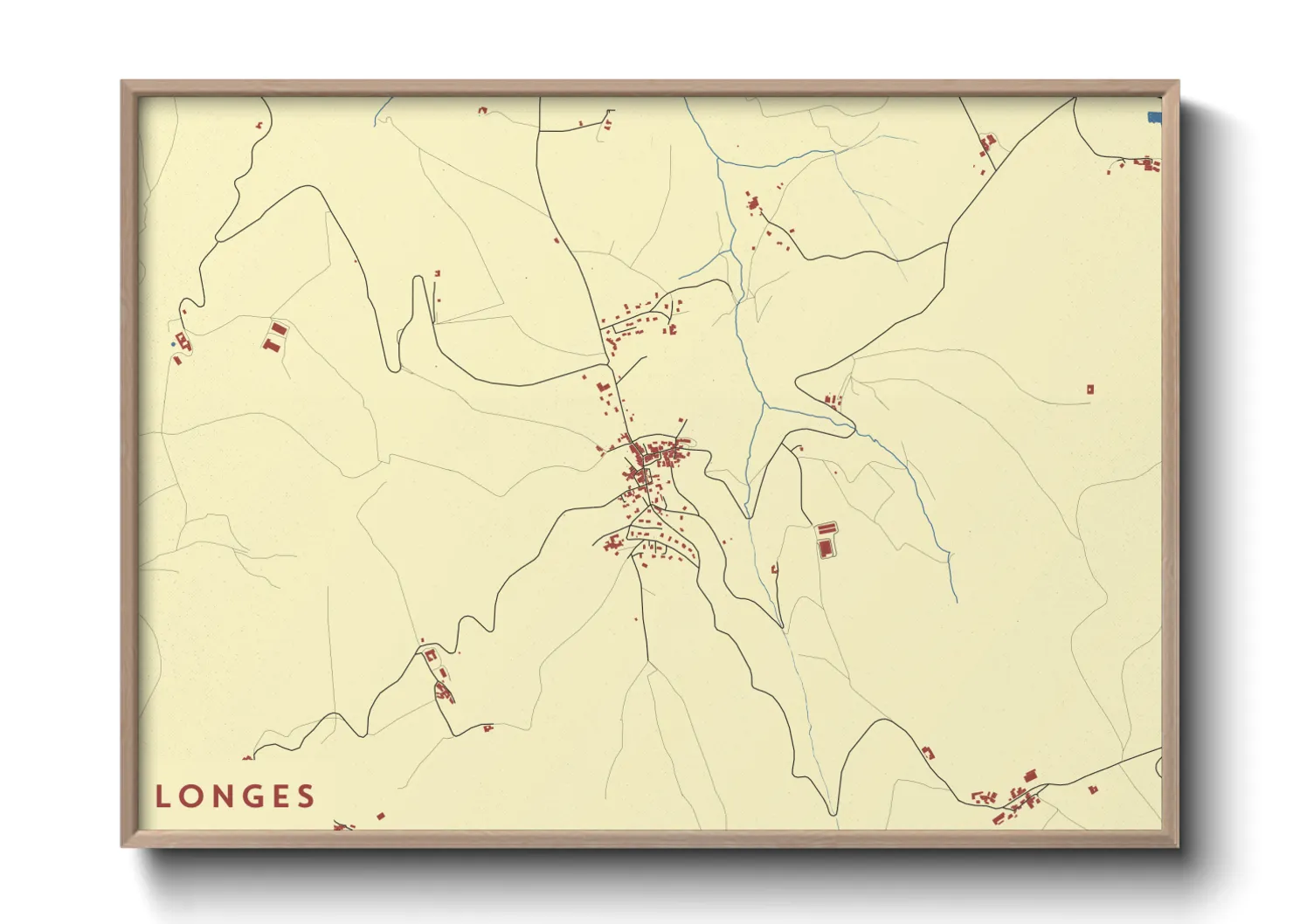 Une affiche de carte sur Longes