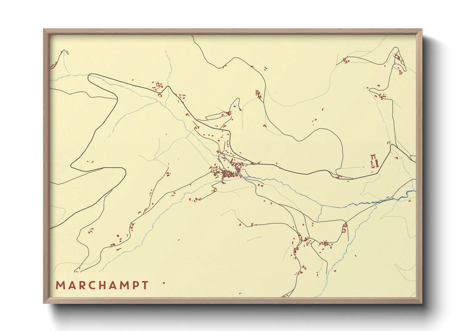 Une affiche de carte sur Marchampt